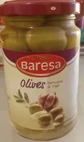 Mängden socker i Glas Oliven grün gefüllt mit Knoblauch
