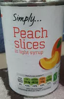 Mängden socker i Peach slices in light syrup