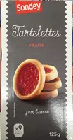 Mängden socker i Tartelettes ovales pur beurre fraise