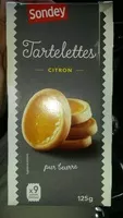 Mängden socker i Tartelettes ovales pur beurre citron