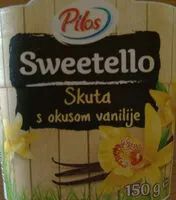 Mängden socker i Sweetello Skuta s okusom vanilije