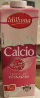 Mängden socker i Leche UHT desnatada calcio