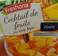 Mängden socker i Cocktail de fruits au sirop léger