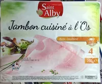 Mängden socker i Jambon le cuisiné à l'os grandes tranches