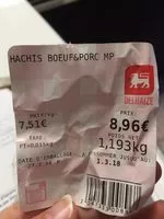 Mängden socker i Hachis bœuf & porc mp