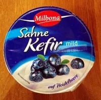 Mängden socker i Sahne Kefir mild auf Heidelbeere