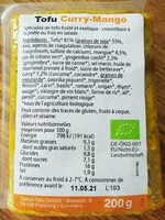 Mängden socker i Tofu curry-mango