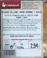 Mängden socker i Pechugas rellenas jamon serrano y queso