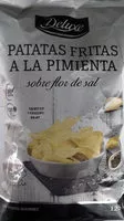 Mängden socker i Patatas Fritas Pimienta Negra sobre Flor de Sal