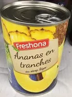 Mängden socker i Ananas en tranches au sirop léger