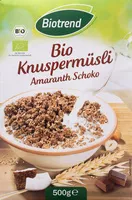 Mängden socker i Bio Knuspermüsli Amaranth Schoko