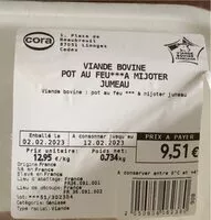 Mängden socker i Viande bovine