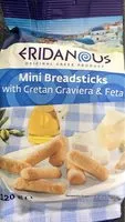 Mängden socker i Mini Breadsticks, With Cretan Graviera & Feta