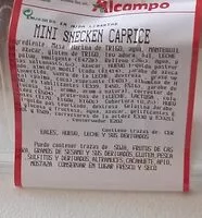 Mängden socker i Mini snecken caprice