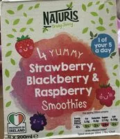 Mängden socker i Yummy strawberry blackberry raspberry smoothies
