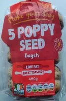 Mängden socker i 5 poppy seed bagels