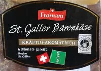 Mängden socker i St. Galler Bärenkäse, Kräftig-aromatisch