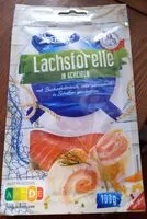 Mängden socker i Lachsforelle in Scheiben