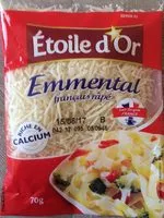 Mängden socker i Emmental français râpé