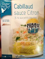 Mängden socker i Cabillaud sauce citron & riz aux petits légumes