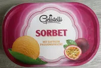 Mängden socker i Gelateli fruit de la passion
