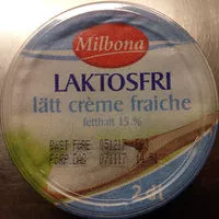 Mängden socker i Milbona Laktosfri lätt crème fraiche
