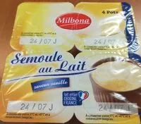 Mängden socker i Semoule au lait saveur vanille