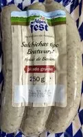 Mängden socker i Salchichas tipo Bratwurst picado grueso