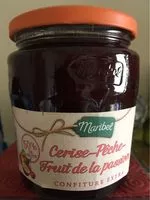 Mängden socker i Confiture extra Cerise-Pêche Fruits de la passion