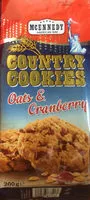 Mängden socker i Country Cookies Haferflocken & Cranberry