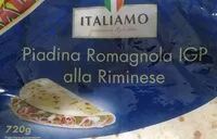 Mängden socker i Piadina Romagnola IGP