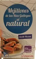 Mängden socker i Mejillones de las rías gallegas al natural