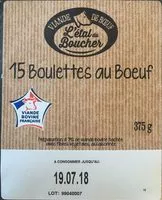 Mängden socker i 15 boulettes de boeuf