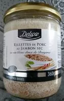 Mängden socker i Rillettes de porc au jambon sec