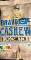 Mängden socker i Cashew ungesalzen