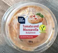 Mängden socker i Tomate und mozzarella  Brotaufstrich
