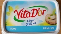 Mängden socker i Léger (38% MG) demi-sel