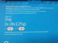 Mängden socker i Yaourt nature sucré