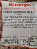Mängden socker i Ensalada mediterránea