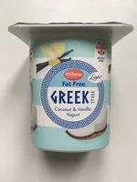 Mängden socker i Greek style coconut & vanilla yogurt