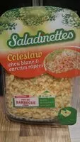 Mängden socker i Coleslaw, choux blanc et carottes