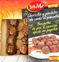 Mängden socker i Mini-tapas Schweinespieße+paprikawürstchen
