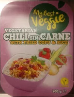 Mängden socker i My Best Veggie Vegetarian Chili sin Carne with fried Tofu & Rice