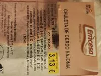 Mängden socker i Chuleta de cerdo sajonia