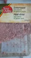 Mängden socker i Saint Alby pâté  d'été