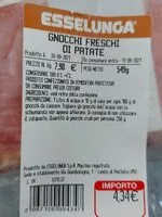 Mängden socker i Gnocchi freschi di patate