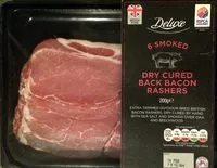 Mängden socker i 6 smoked dried cured back bacon rashers
