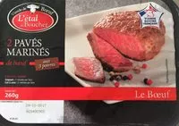 Mängden socker i Pavé de Boeuf Mariné aux 3 Poivres