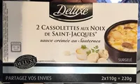 Mängden socker i 2 Cassolettes aux Noix de Saint-Jacques sauce crémée au Sauternes