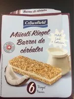 Mängden socker i 6 Barres de céréales